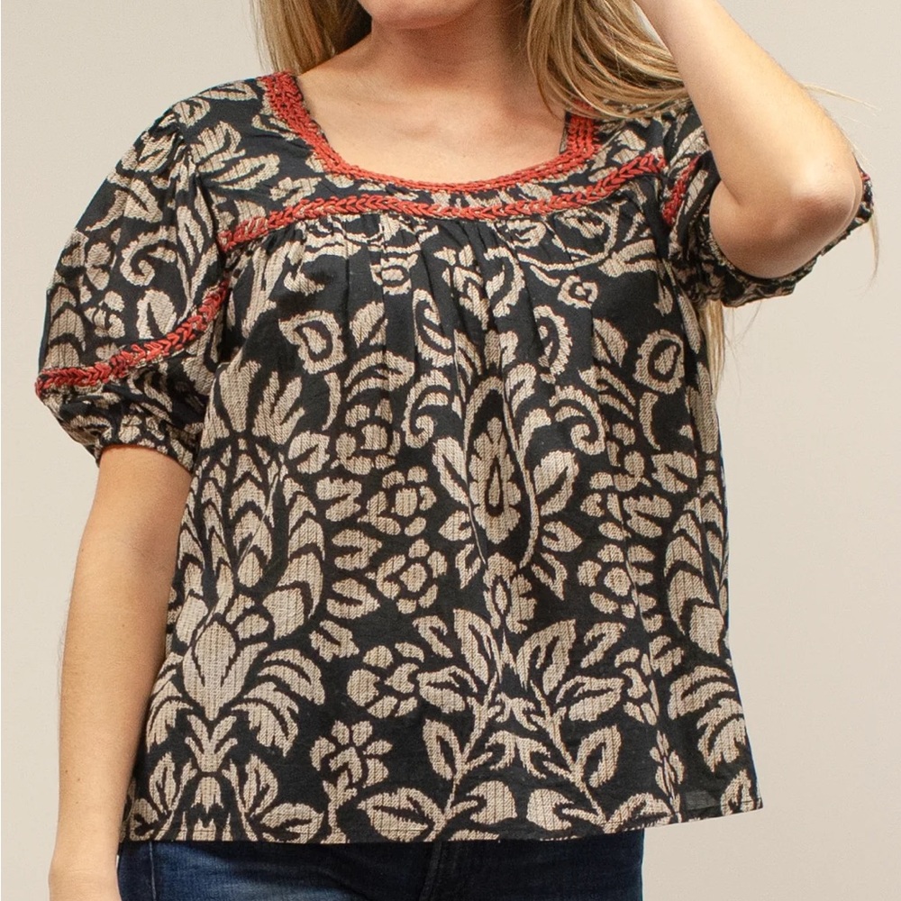 NWT Kyla Seo Love Kyla 100% Cotton Gio Blouse Size Small Handmade